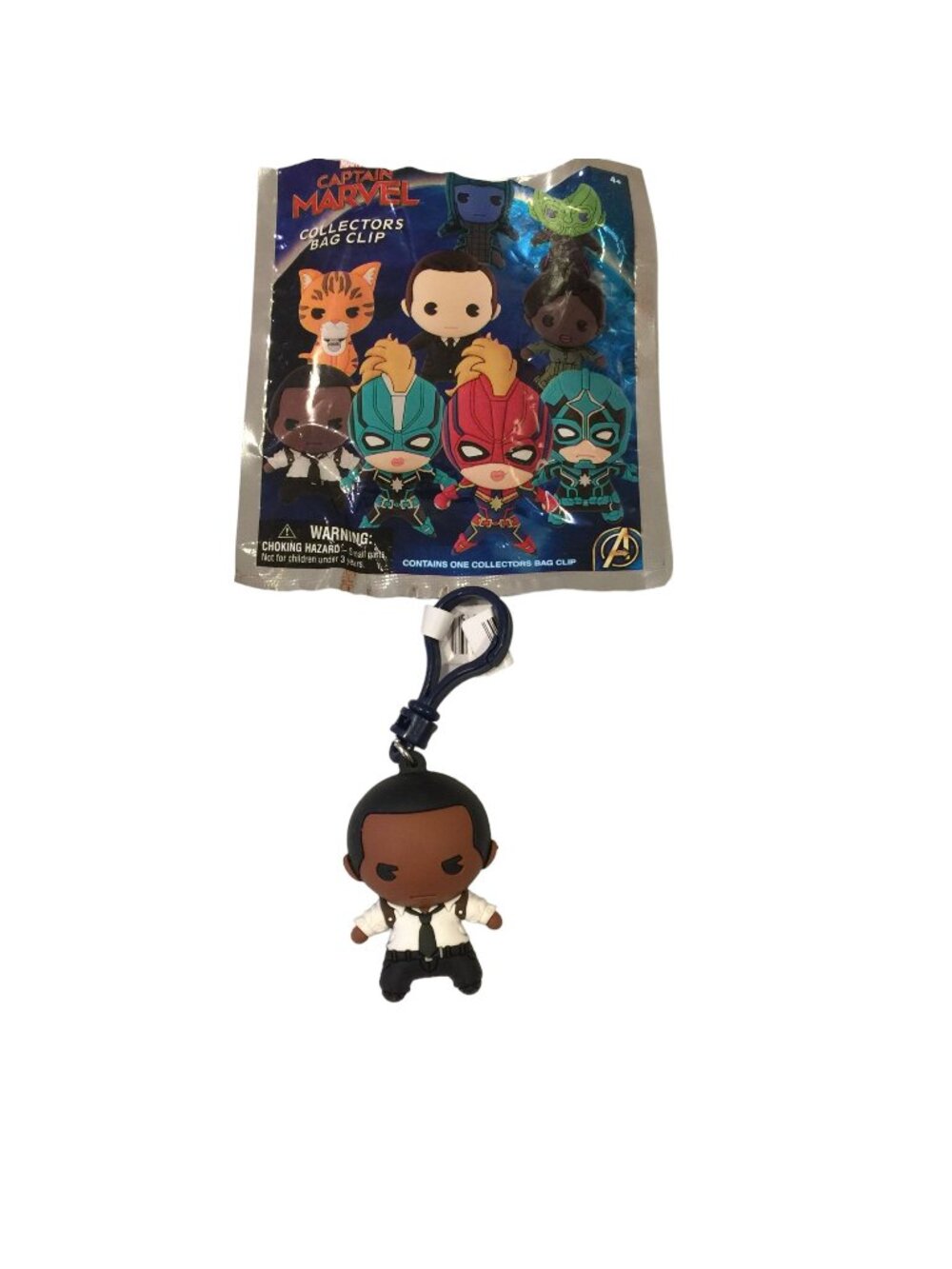 Captain Marvel NICK FURY Collectors Bag Clip Open Package